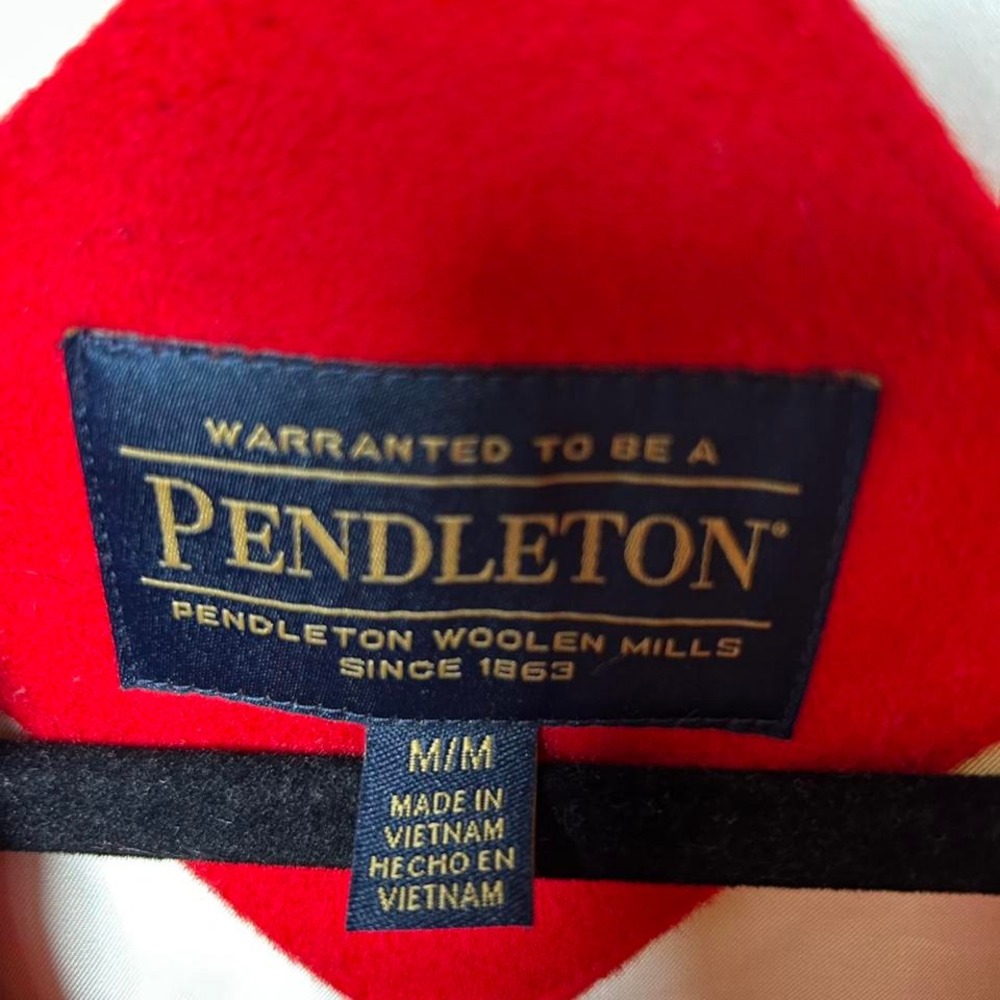 Pendleton Red Wool Pea Coat - Picture 4 of 5